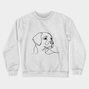 One Line Drawing for Dog Lovers Crewneck Sweatshirt